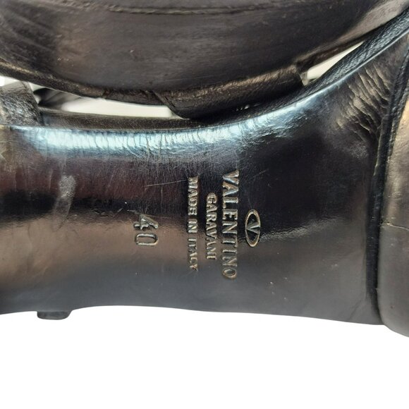 Valentino Garavani Black Leather Stiletto Heels – Size 40 EU | 9.5 US - Picture 6 of 11